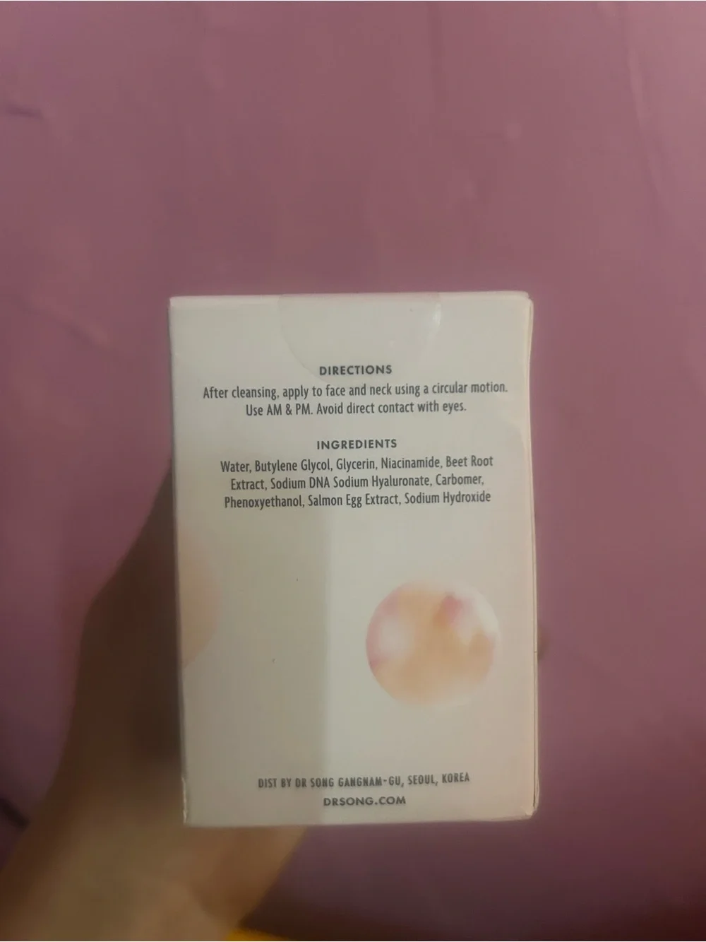 DR SONG Omega-PDRN Serum - Pink White Packaging
